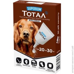 Магазин обуви Тотал SUPERIUM противопаразитные капли на холку для собак, 20-30 кг